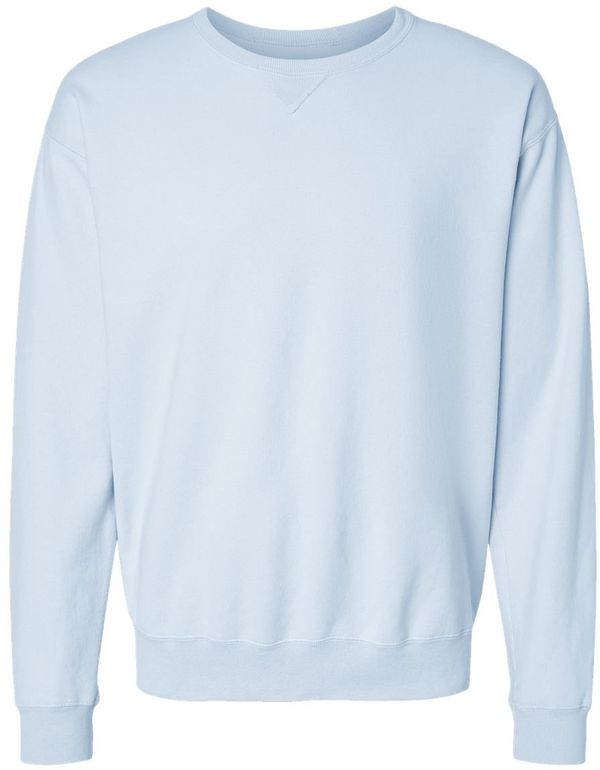 An image of a Custom Hanes ComfortWash Garment Dyed Unisex Crewneck Sweatshirt in Soothing Blue!