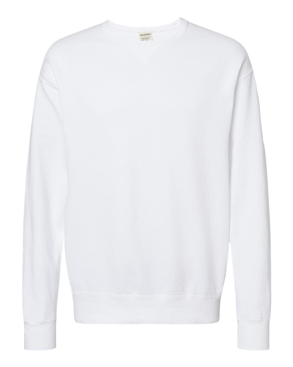 Hanes ComfortWash Garment Dyed Unisex Crewneck Sweatshirt in White