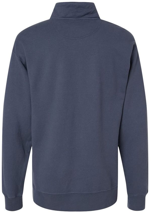 Am image of a Custom Hanes ComfortWash Garment Dyed Quarter Zip Sweatshirt in Anchor Slate!
