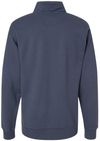 Am image of a Custom Hanes ComfortWash Garment Dyed Quarter Zip Sweatshirt in Anchor Slate!