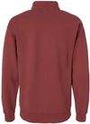 Am image of a Custom Hanes ComfortWash Garment Dyed Quarter Zip Sweatshirt in Cayenne!