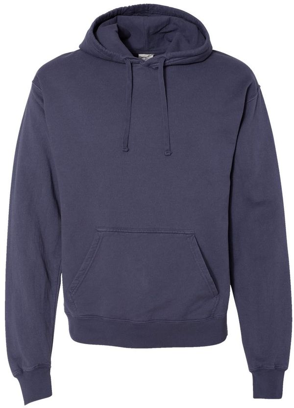 Am image of a Custom Hanes ComfortWash Garment Dyed Unisex Hooded Sweatshirt in Anchor Slate!