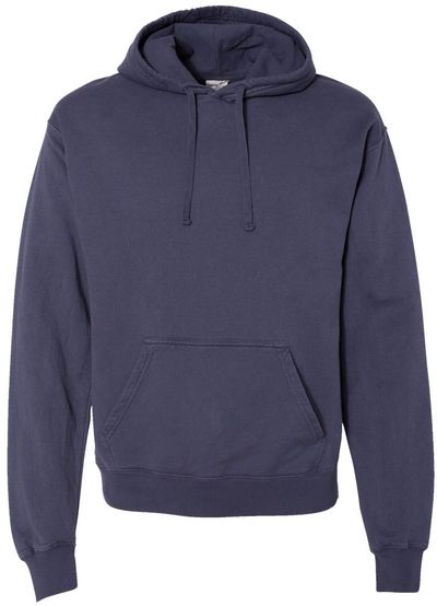 Am image of a Custom Hanes ComfortWash Garment Dyed Unisex Hooded Sweatshirt in Anchor Slate!