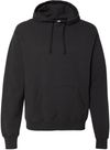 Am image of a Custom Hanes ComfortWash Garment Dyed Unisex Hooded Sweatshirt in Black!