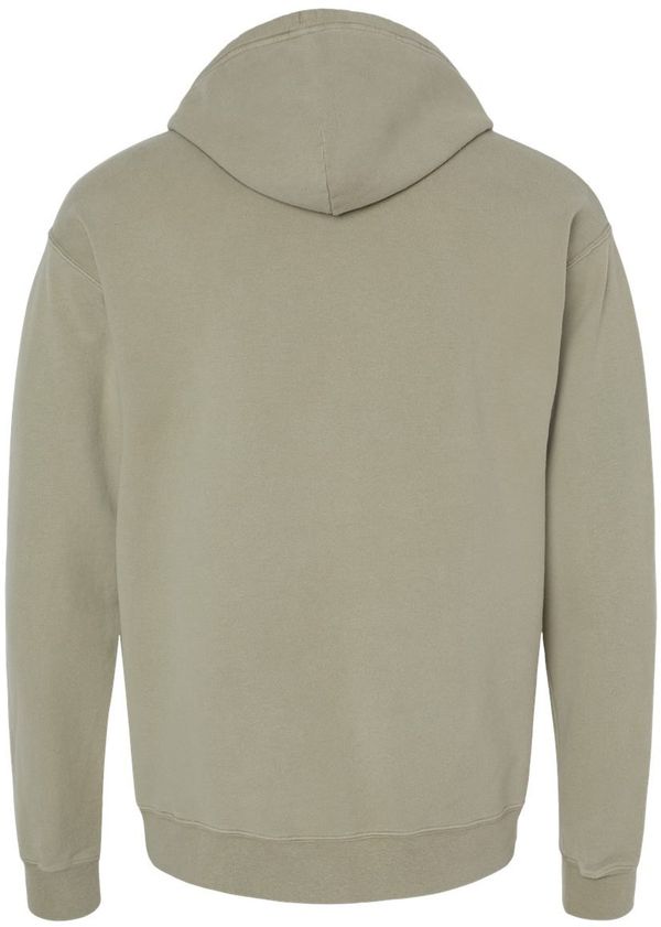 Am image of a Custom Hanes ComfortWash Garment Dyed Unisex Hooded Sweatshirt in Faded Fatigue!