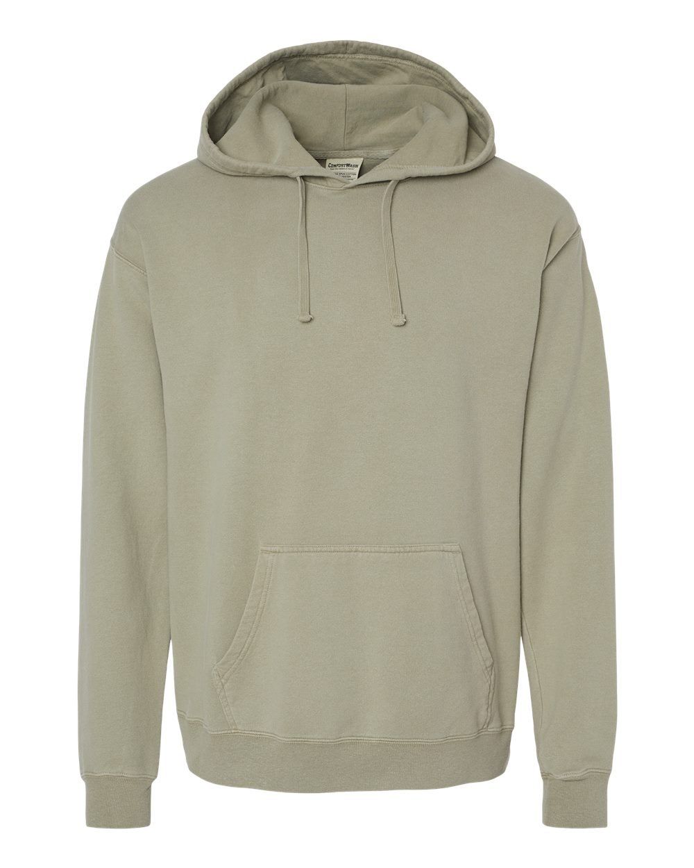 Hanes ComfortWash Garment Dyed Unisex Hooded Sweatshirt in Faded Fatigue
