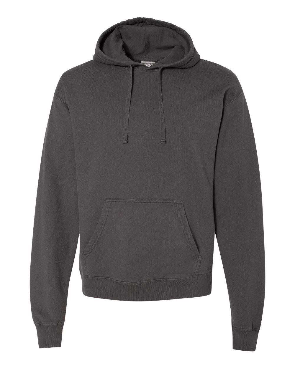 Hanes ComfortWash Garment Dyed Unisex Hooded Sweatshirt in New Railroad Grey