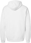 Am image of a Custom Hanes ComfortWash Garment Dyed Unisex Hooded Sweatshirt in White!