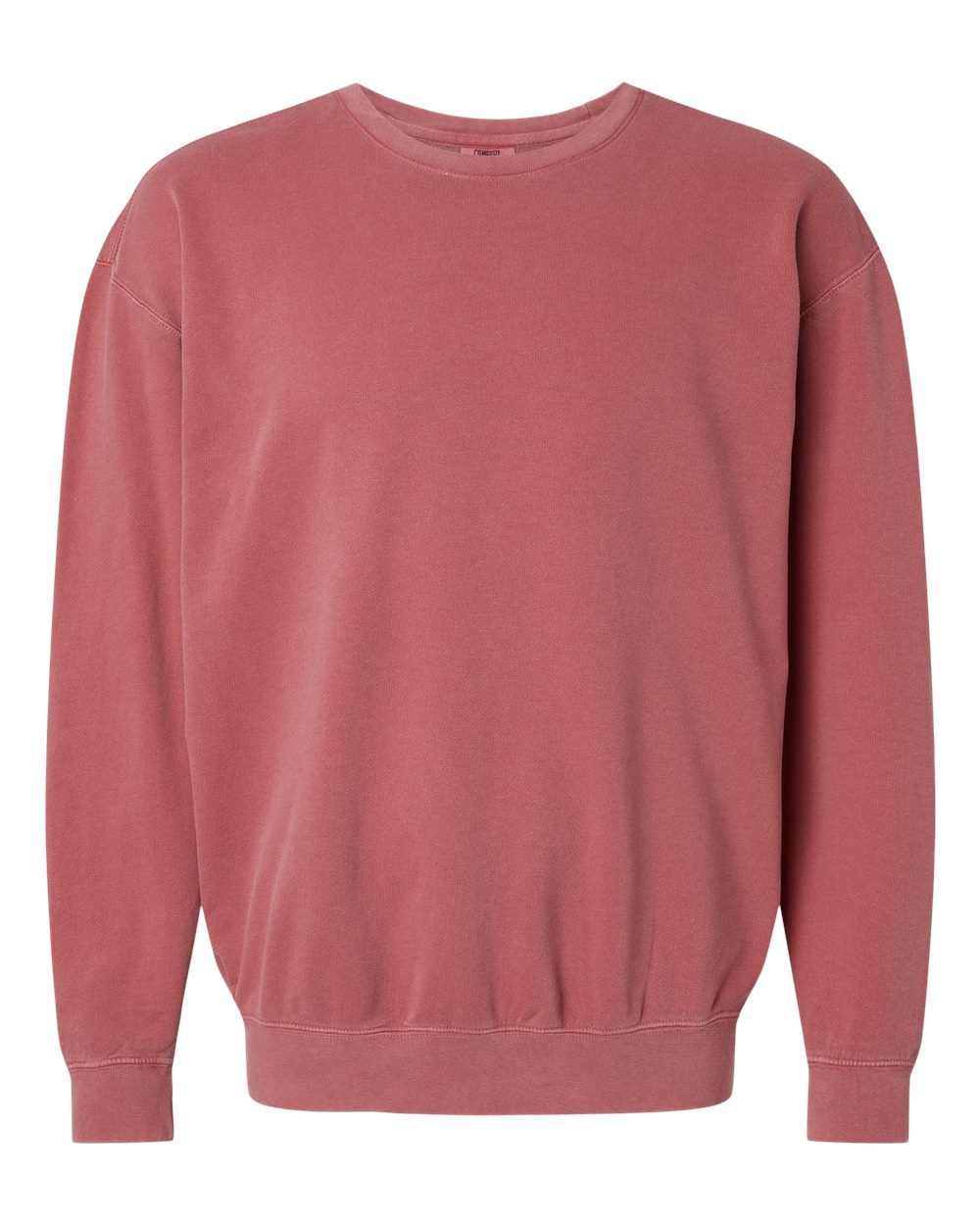 Comfort Colors Garment Dyed Lightweight Fleece Crewneck Sweatshirt in Crimson