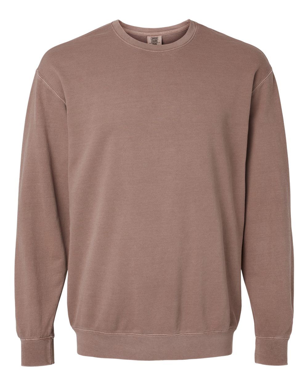 Comfort Colors Garment Dyed Lightweight Fleece Crewneck Sweatshirt in Espresso