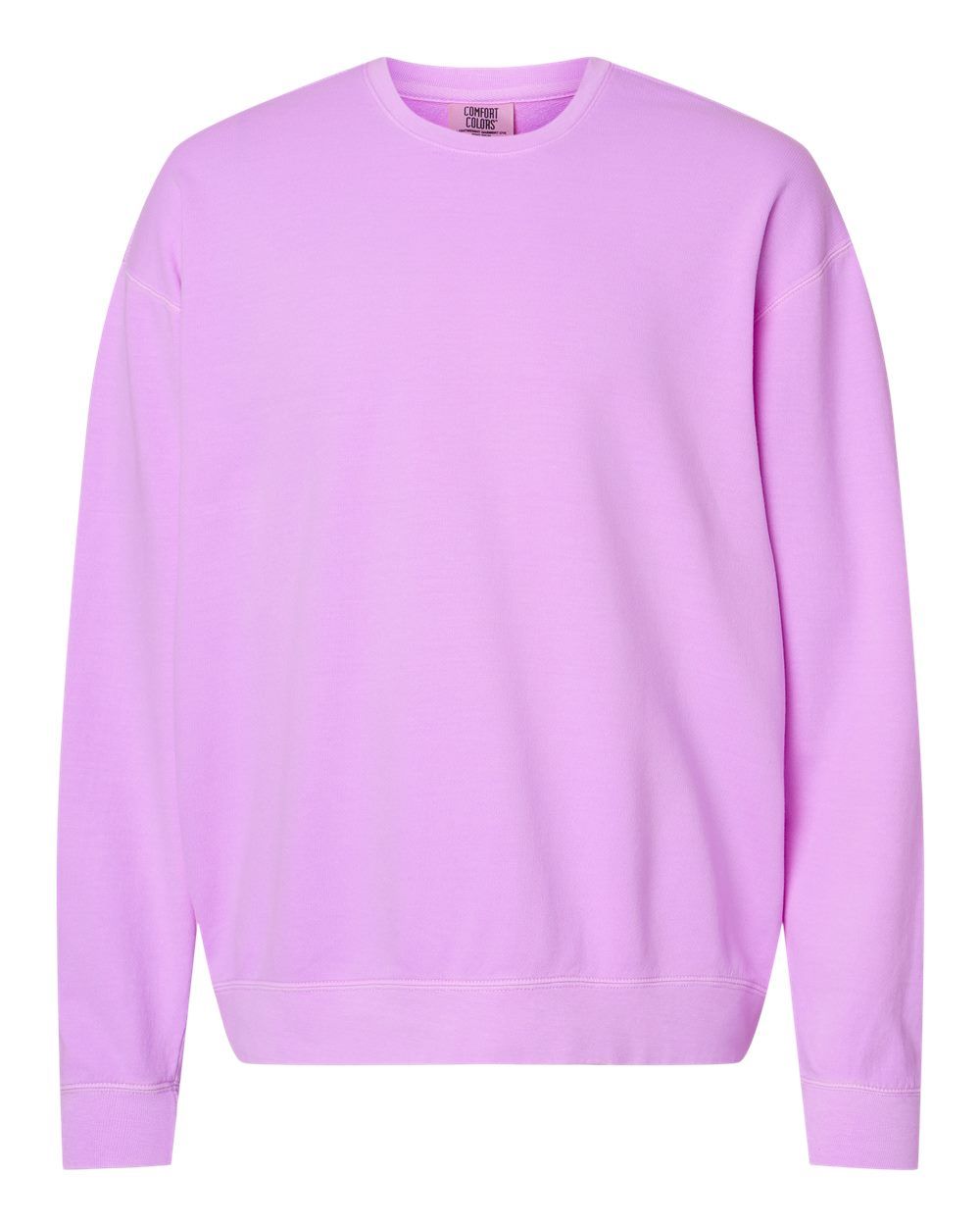 Comfort Colors Garment Dyed Lightweight Fleece Crewneck Sweatshirt in Neon Violet
