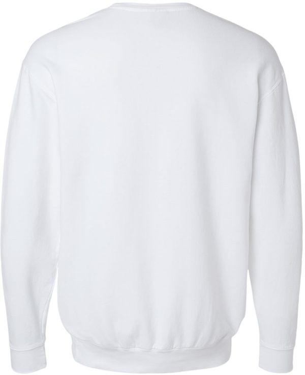 Am image of a Custom Comfort Colors Garment Dyed Lightweight Fleece Crewneck Sweatshirt in White!