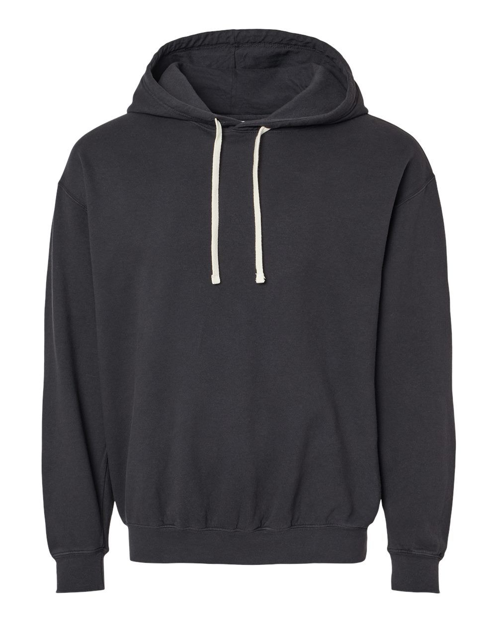 Comfort Colors Garment Dyed Lightweight Fleece Hooded Sweatshirt in Black