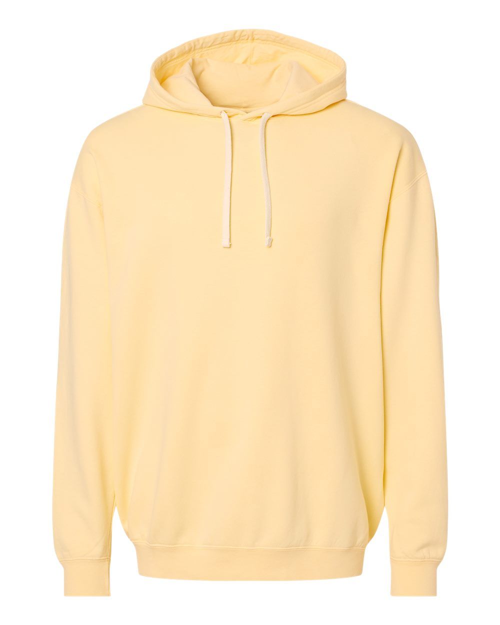 Comfort Colors Garment Dyed Lightweight Fleece Hooded Sweatshirt in Butter