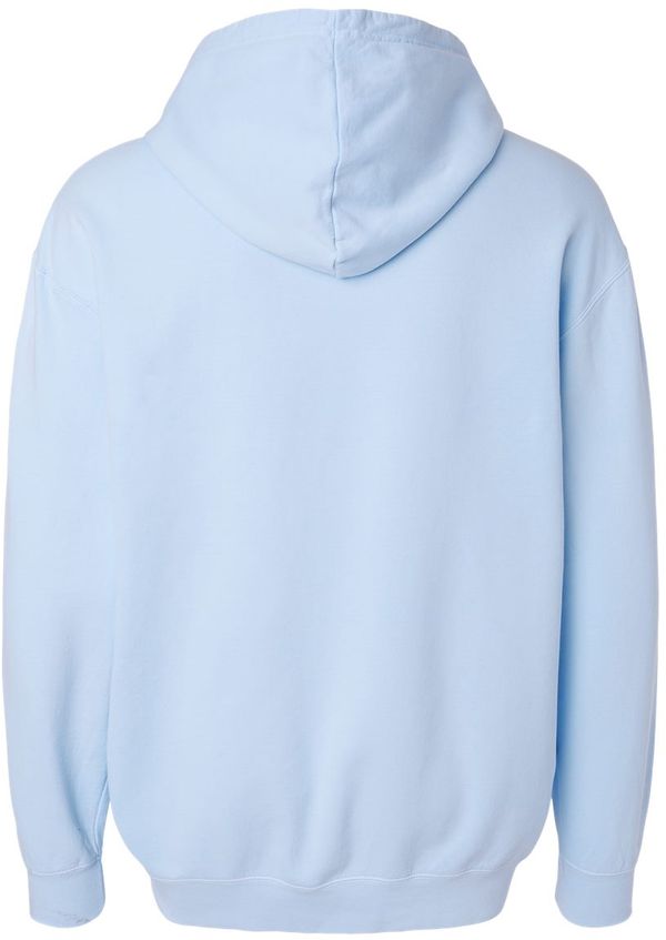 Am image of a Custom Comfort Colors Garment Dyed Lightweight Fleece Hooded Sweatshirt in Hydrangea!