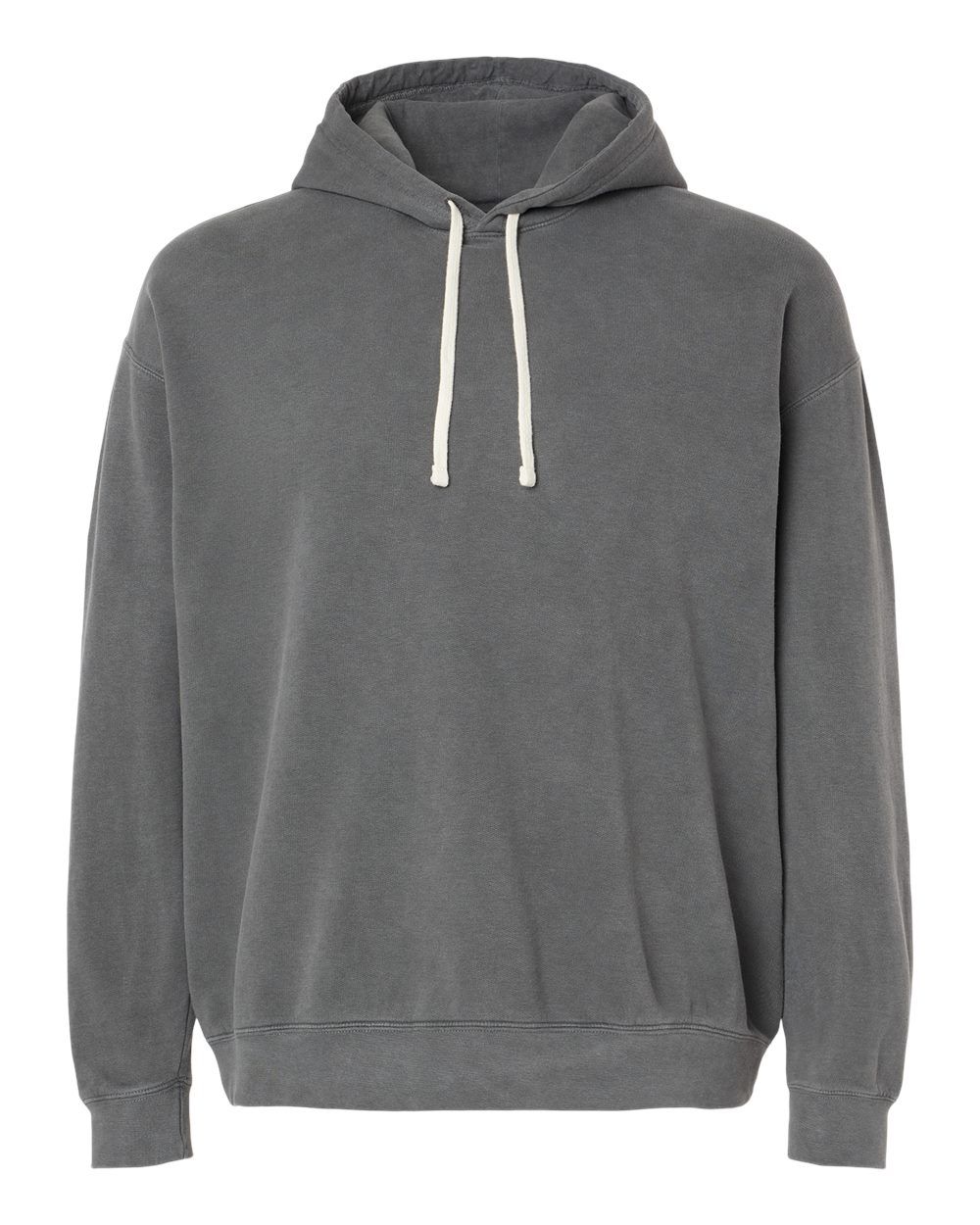 Comfort Colors Garment Dyed Lightweight Fleece Hooded Sweatshirt in Pepper