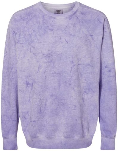 Am image of a Custom Comfort Colors Colorblast Crewneck Sweatshirt in Amethyst!