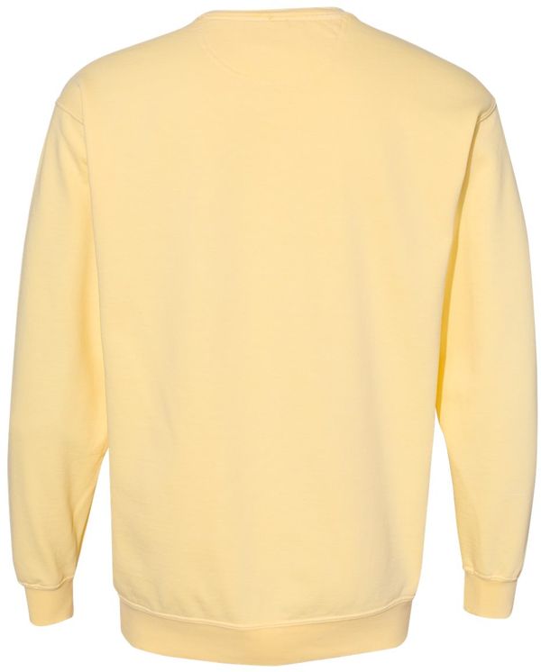 An image of a Custom Comfort Colors Garment Dyed Sweatshirt in Butter!