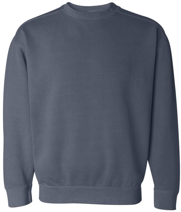 An image of a Custom Comfort Colors Garment Dyed Sweatshirt in Denim!