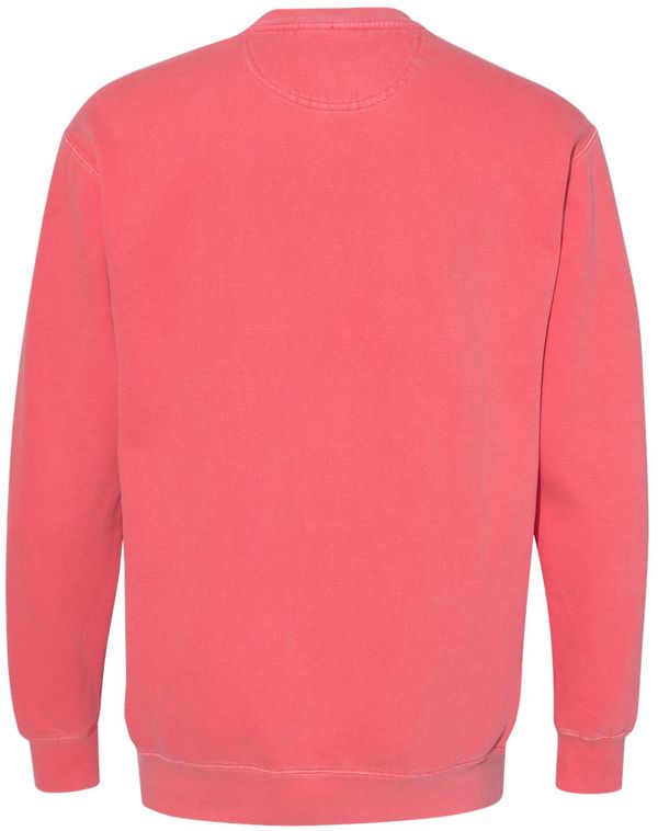 An image of a Custom Comfort Colors Garment Dyed Sweatshirt in Watermelon!