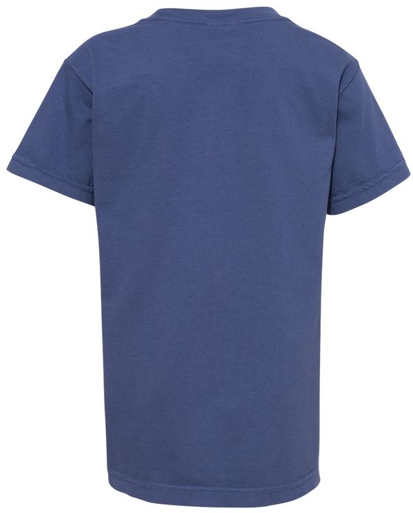 An image of a Custom Comfort Colors Garment Dyed Youth Heavyweight T Shirt in China Blue!