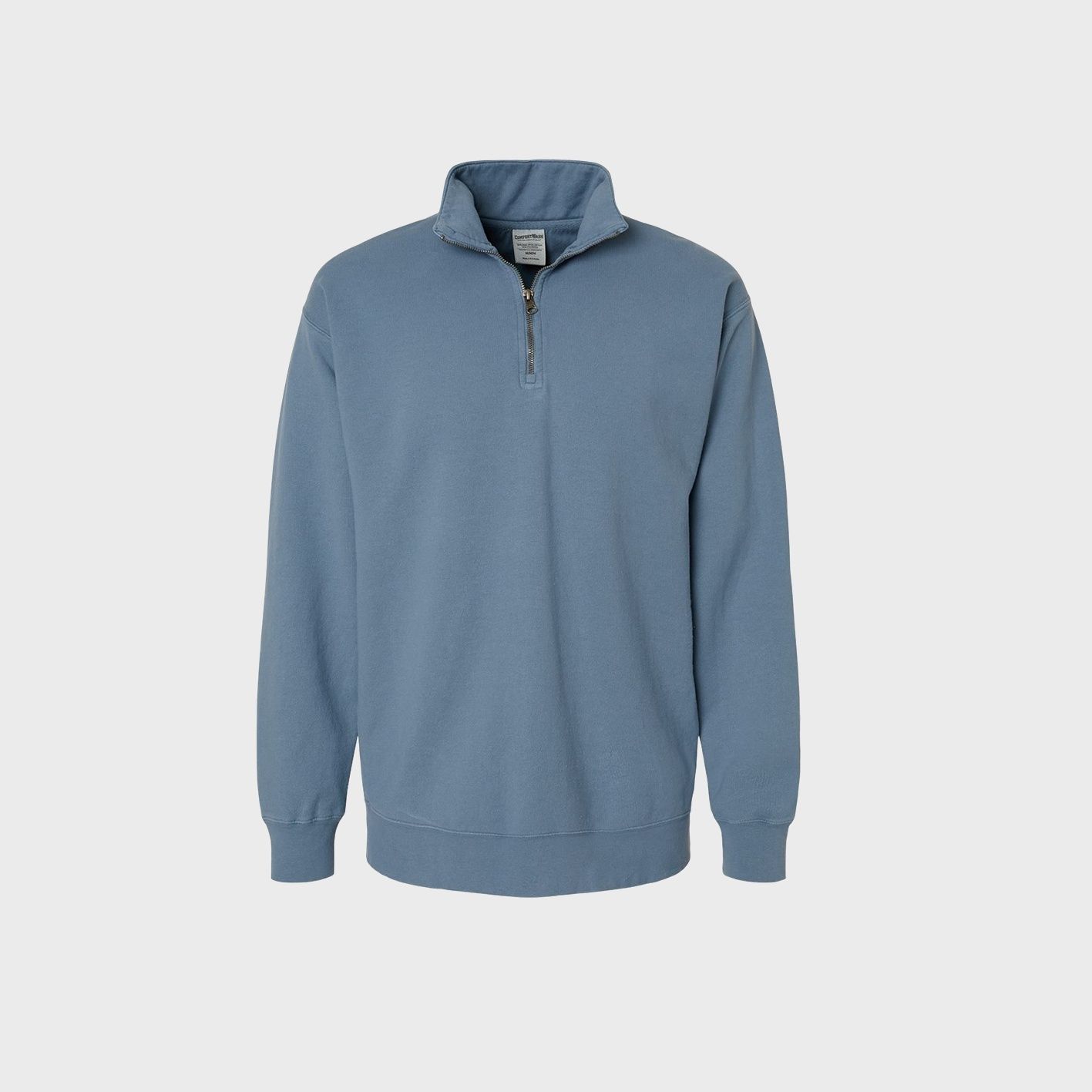 An image of custom comfortwash sweaters that you can print your logo or design on!
