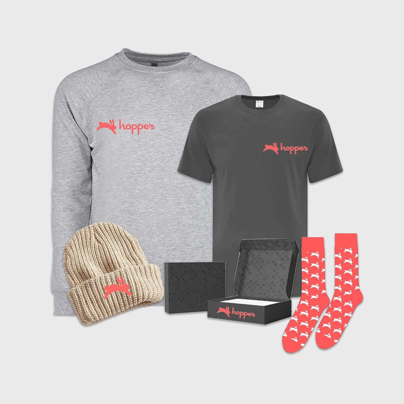 An image of our company apparel  swag box that you can customize