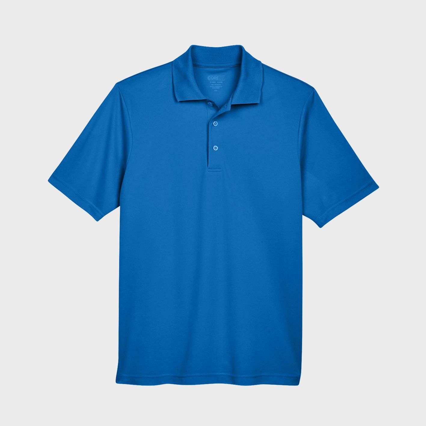An image of custom Core 365 polo shirts that you can screen print or embroider your logo on!
