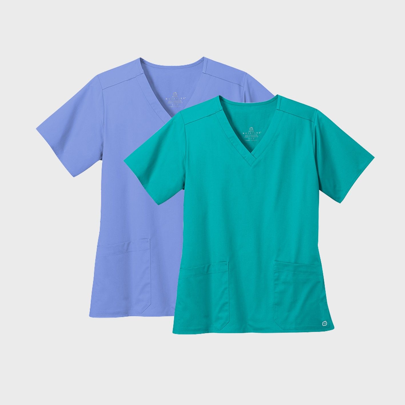 An image of custom scrubs that you can print your logo or design on!
