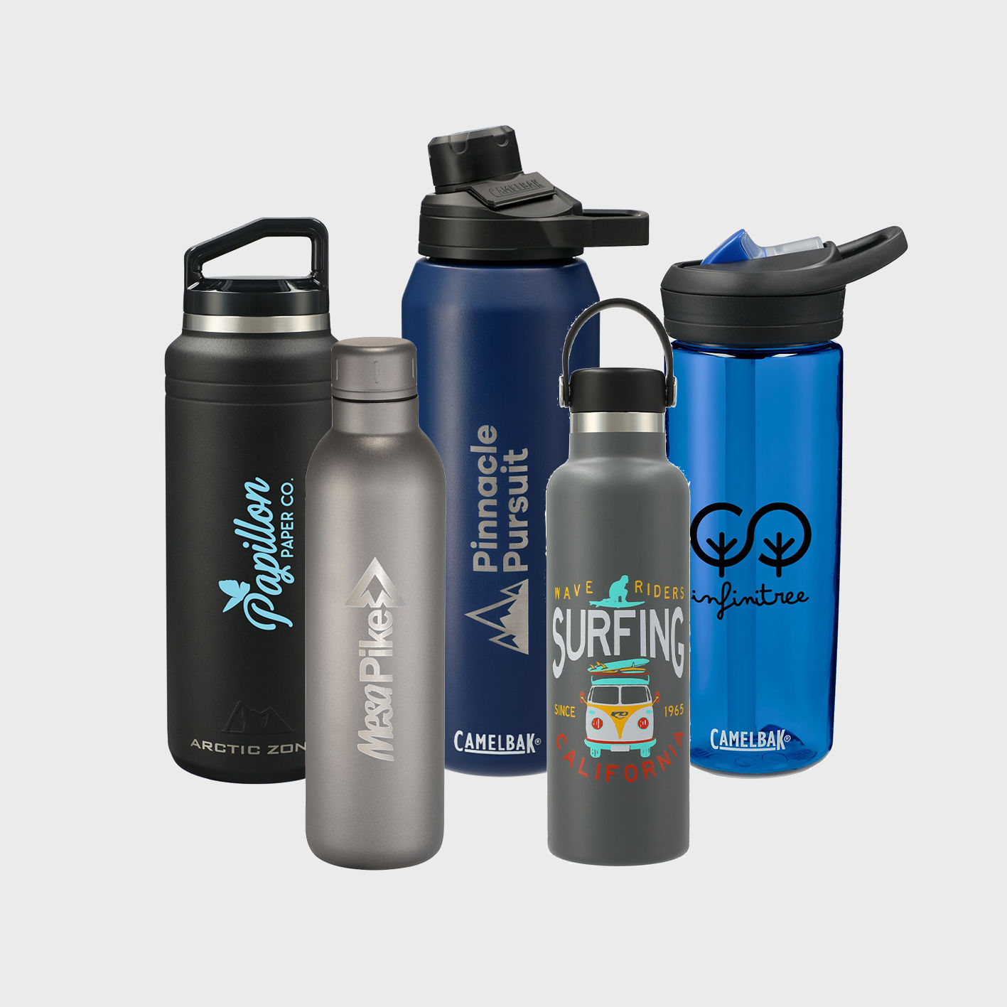 An image of bottles you can screen print and customize