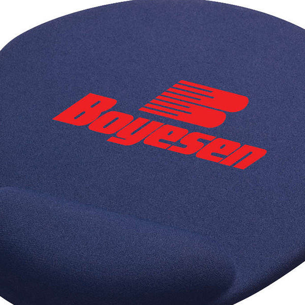 An image of screen printed custom mouse pads that you can print your logo on!