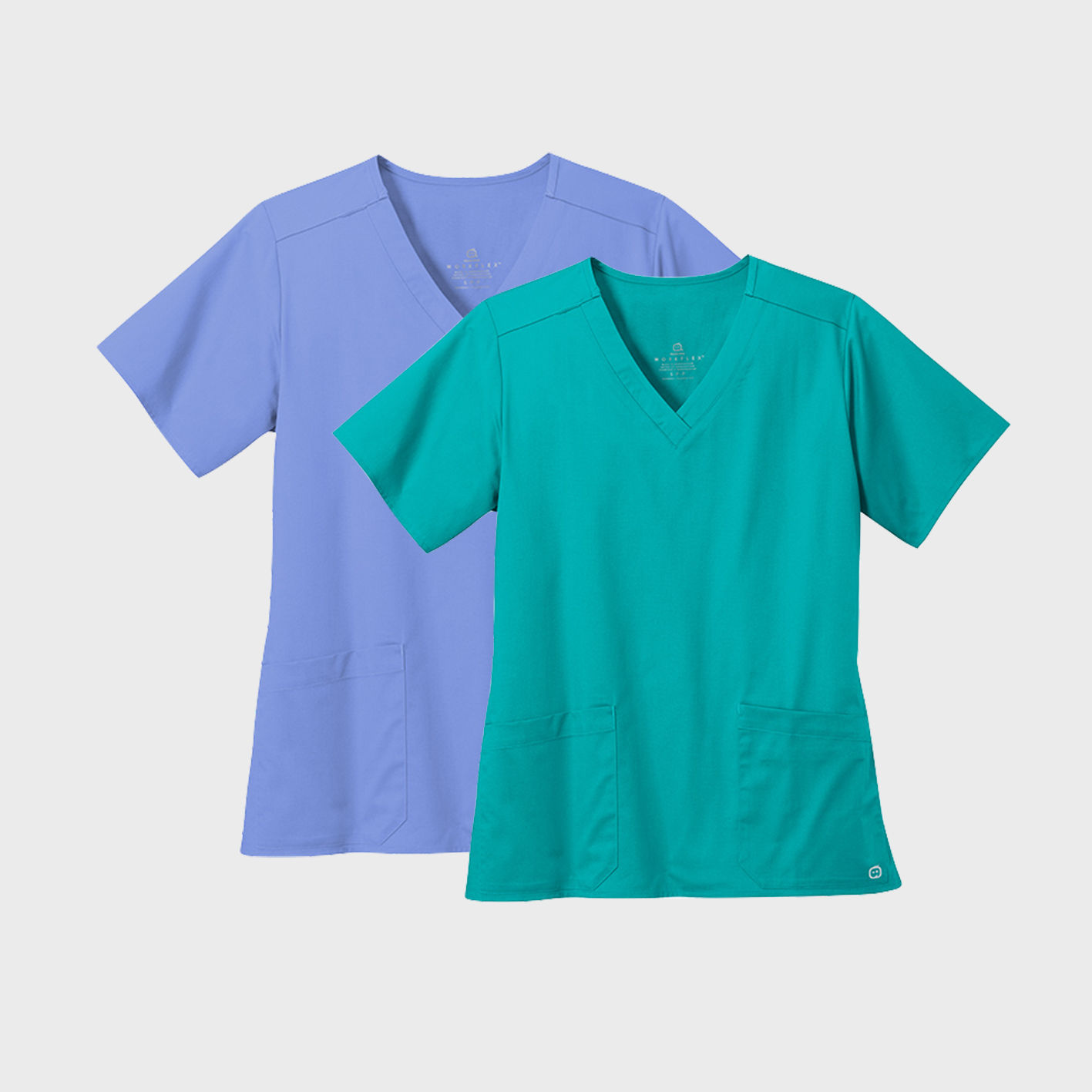 An image of custom scrubs that you can print your company's logo on it!