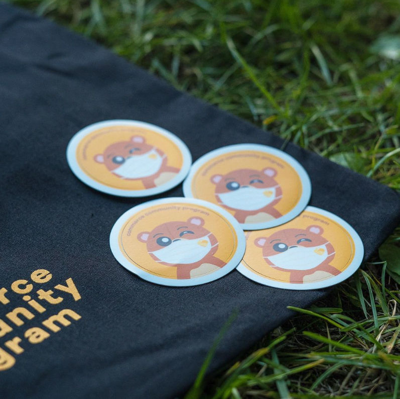 An image of custom stickers that you can stick on any flat surface.