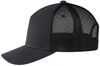 An image of a Custom Deluxe Chino Twill Nylon Mesh 5 Panel Constructed Pro Round Five Mesh Back in Black!