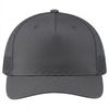 An image of a Custom Deluxe Chino Twill Nylon Mesh 5 Panel Constructed Pro Round Five Mesh Back in Charcoal!