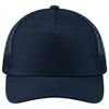 An image of a Custom Deluxe Chino Twill Nylon Mesh 5 Panel Constructed Pro Round Five Mesh Back in Navy!