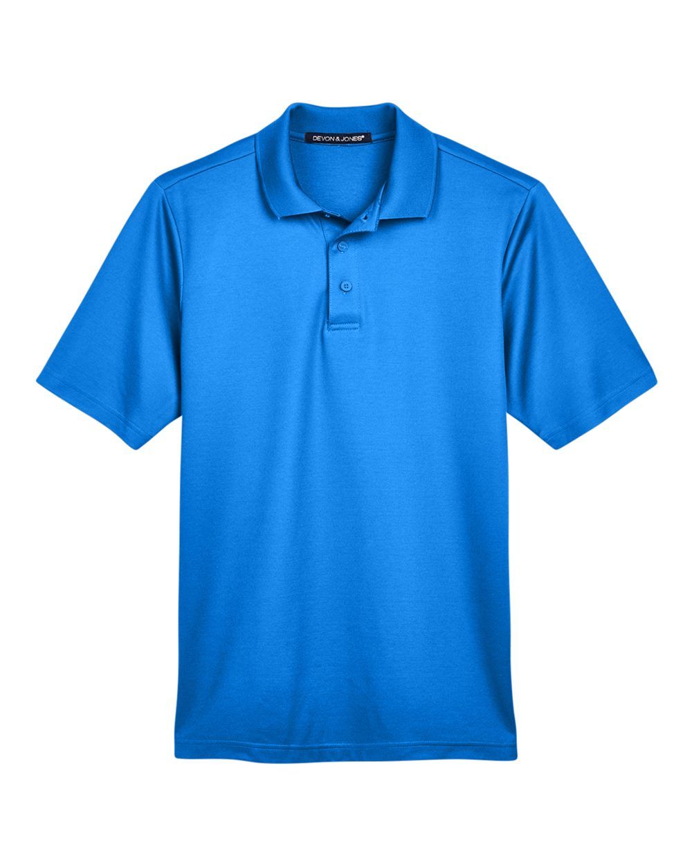 Devon & Jones CrownLux Performance™ Men's Plaited Polo in French Blue