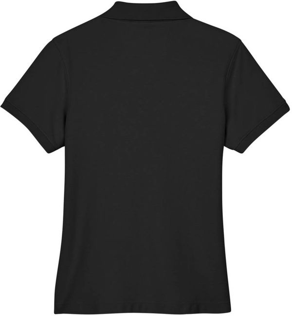 An image of a Custom Devon & Jones Ladies' Pima Pique Short Sleeve Y Collar Polo in Black!
