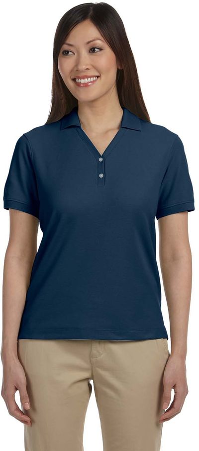 An image of a Custom Devon & Jones Ladies' Pima Pique Short Sleeve Y Collar Polo!