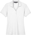An image of a Custom Devon & Jones Ladies' Pima Pique Short Sleeve Y Collar Polo in White!