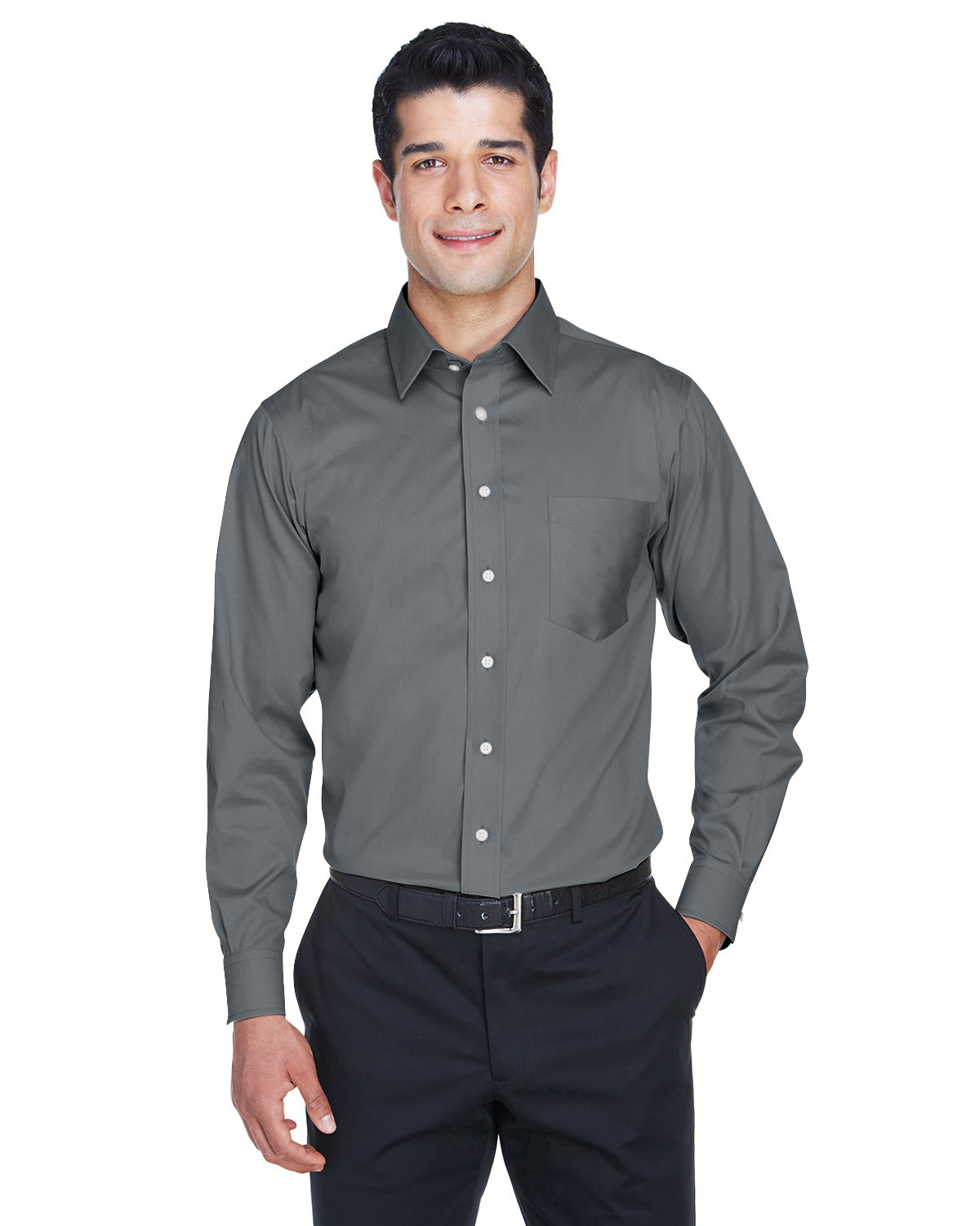 Devon & Jones Men's Crown Woven Collection™ Solid Stretch Twill