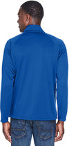 Am image of a Custom Devon & Jones Men's Stretch Tech Shell® Compass Full Zip in True Royal!