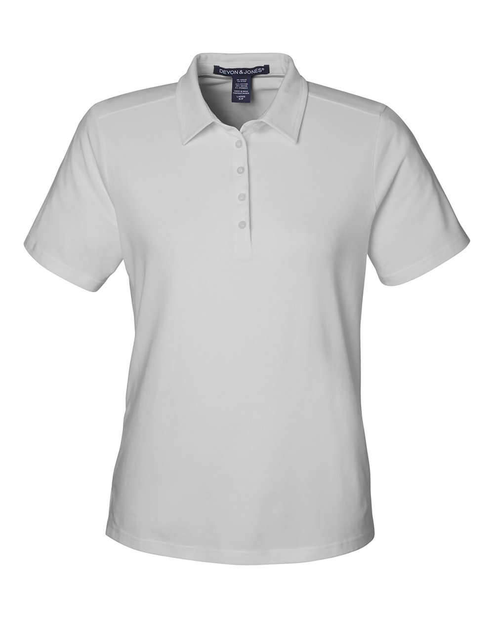 Devon & Jones Womens Raleigh Stretch Polo in Grey
