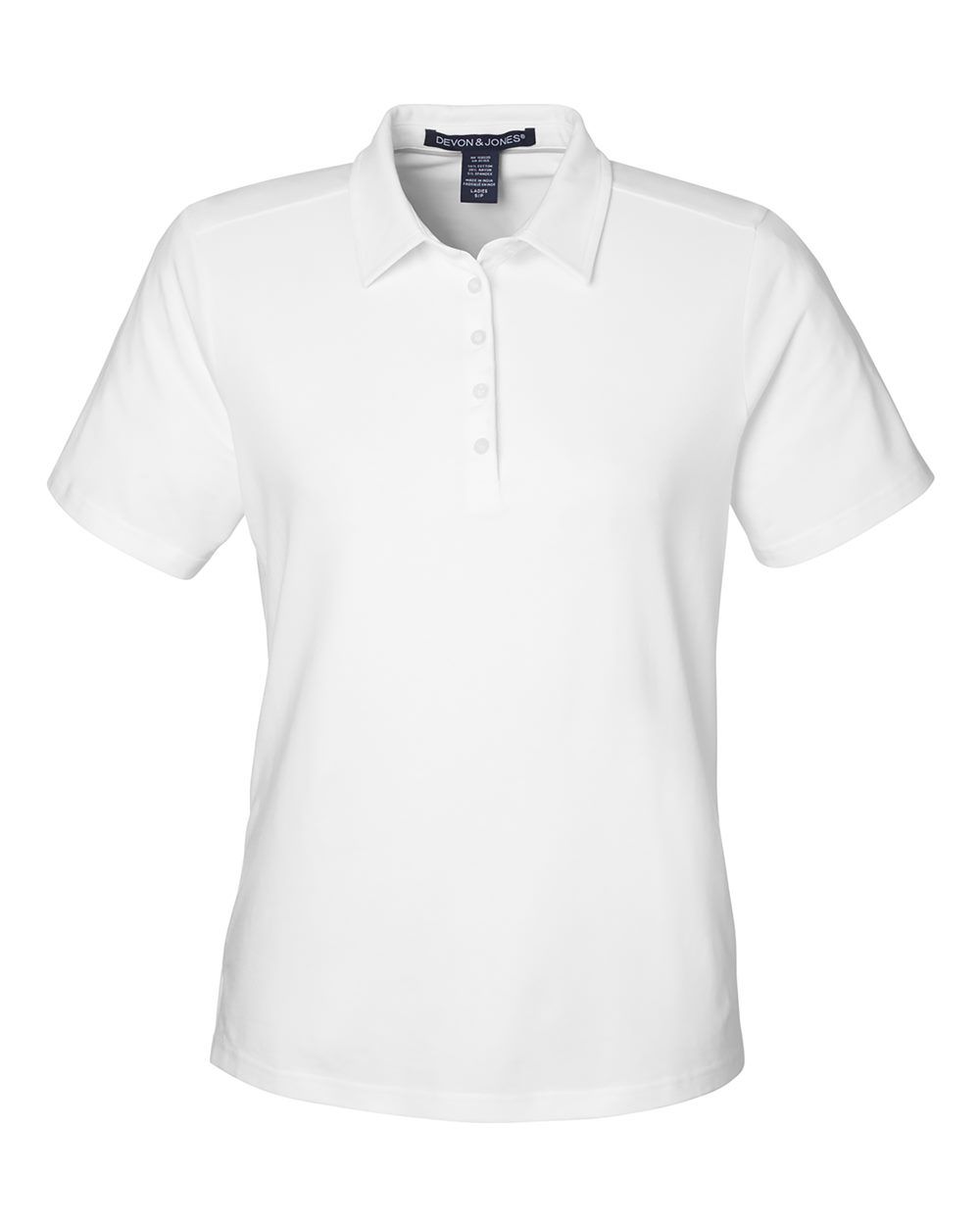 Devon & Jones Womens Raleigh Stretch Polo in White