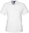 An image of a Custom Devon & Jones Womens Raleigh Stretch Polo in White!