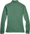 Am image of a Custom Devon and Jones Ladies Bristol Full Zip Sweater Fleece Jacket in Forest Heather!