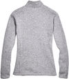 Am image of a Custom Devon and Jones Ladies Bristol Full Zip Sweater Fleece Jacket in Grey Heather!