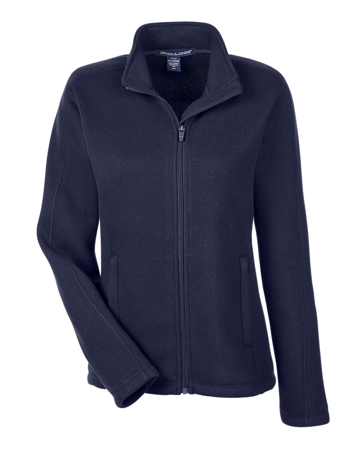 Devon and Jones Ladies Bristol Full Zip Sweater Fleece Jacket in Navy