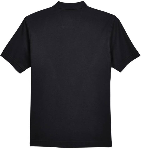 An image of a Custom Devon and Jones Men's Pima Pique Short Sleeve Polo in Black!