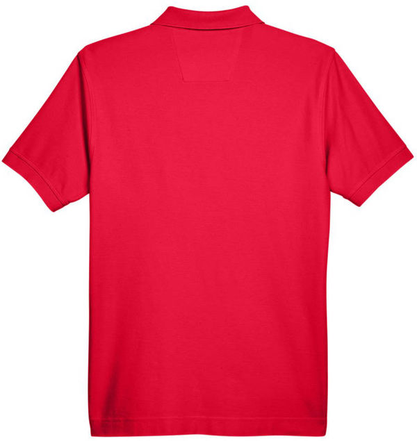 An image of a Custom Devon and Jones Men's Pima Pique Short Sleeve Polo in Red!